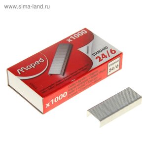 Скобы для степлера №24/6 Maped Standard, 1000 штук