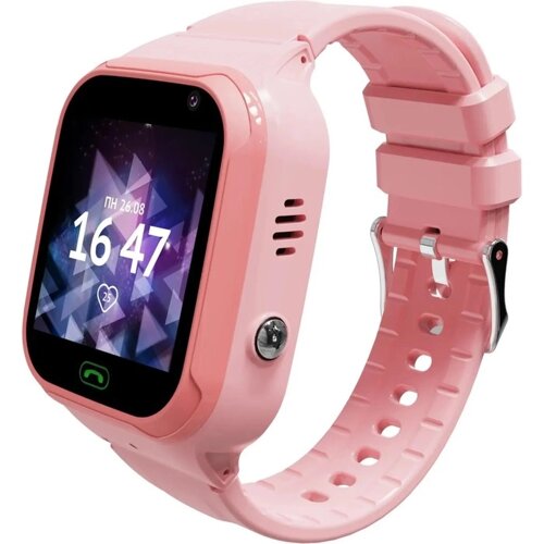 Смарт-часы Aimoto Omega 4G, 1.44", IP65,400мАч, геозоны, SOS, уведомления, видеозвонок, розовые