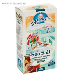 Соль морская Пудофф Marbelle средняя, помол №1, 750 г