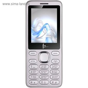 Сотовый телефон F+ S240 2,4", microSD, 2 sim, серебро