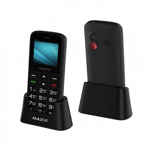 Сотовый телефон Maxvi B100ds, 1.77",1.3Мп, microSD, 2sim, FM, SOS, док. станция,1000мАч, черный