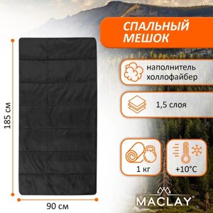 Спальный мешок maclay, одеяло, 1.5 слоя, правый, 185х90 см,10/25°С