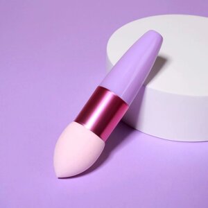 Спонж для макияжа с ручкой «Капля», 10 3 см, цвет МИКС