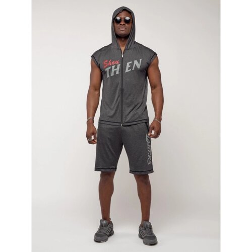 Спортивный костюм мужской, размер 50-52, цвет тёмно-серый