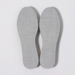 Стельки для обуви детские, антибактериальные, дышащие, универсальные, 19-35 р-р, 22 см, пара, цвет серый