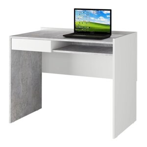 Стол компьютерный «СТК №30», 1001600814 мм, цвет белое сияние / цемент светлый