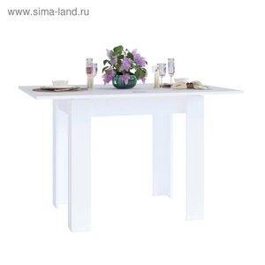 Стол кухонный раскладной, 800(1200) 600(800) 770 мм, цвет белый