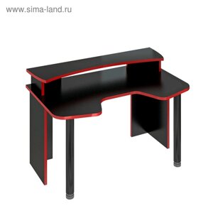 Стол с надстройкой «СКЛ Игр140», 1400 900 945 мм, цвет чёрный