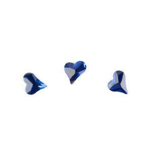Стразы для дизайна ногтей TNL «Сердечко», синие, 10 шт