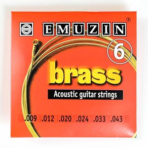 Струны для акустической гитары "BRASS" с обмоткой из латуни /009 -043/
