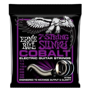 Струны для электрогитары ERNIE BALL 2729 - Cobalt Power Slinky 7 (11 - 14 - 18p - 28 - 38 - 48 - 58)