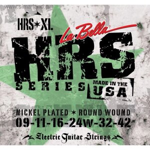 Струны для электрогитары La Bella HRS-XL Hard Rockin Steel Extra Light