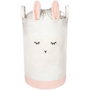 Сумка-мешок для игрушек «Кролик», на утяжке, 35х35х52 см, розовая