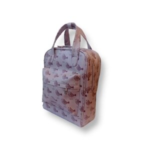 Сумка-рюкзак, отдел на молнии, цвет серый 17х5,5х21см