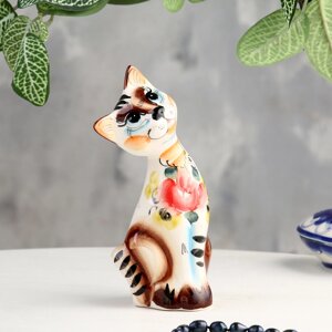 Сувенир "Кот с кошкой Счастье", 2 шт, гжель цвет
