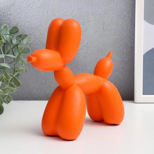 Сувенир полистоун "Воздушный шарик - собачка" оранжевый 19,5х7х18 см