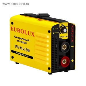 Сварочный аппарат инверторный Eurolux IWM190, 220 В, 10-190 А, IP21, дуга 27.6 В