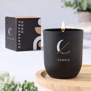 Свеча ароматическая "Home Fragrance", одеколон, черная, 7х8 см