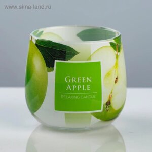 Свеча ароматическая в стакане "Зелёное яблоко", 87,2 см