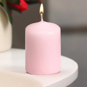 Свеча - цилиндр, 46 см, 9 ч, светло-розовая