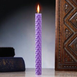 Свеча из вощины "Интуиция и понимание сути" , 13х1,7 см, 1 ч, фиолетовый