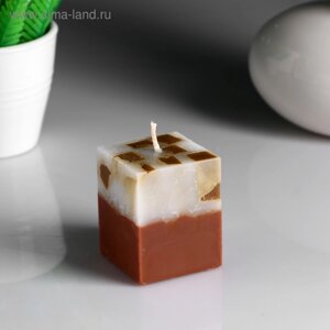 Свеча- куб с мозаикой "Корица" ароматическая, 56 см