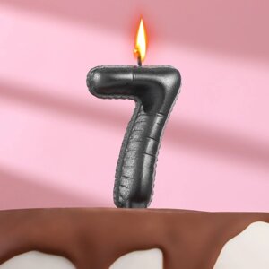 Свеча в торт "Шары" , цифра 7 , графит, 6,3 см