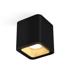 Светильник накладной Ambrella light, XS7841004, MR16 GU5.3, GU10 LED 10 Вт, цвет чёрный песок, золото песок