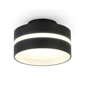 Светильник накладной со сменной лампой Ambrella light, Techno, TN5421, GX53, цвет чёрный песок, белый матовый
