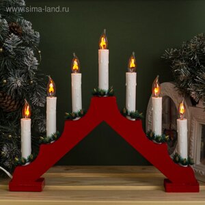 Светодиодная фигура «Рождественская горка» 39.5 33 5 см, дерево, 220 В, эффект пламени