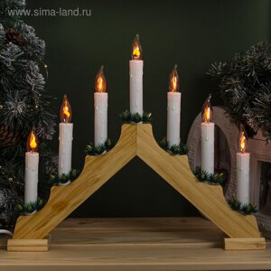 Светодиодная фигура «Рождественская горка» 39.5 33 5 см, дерево, 220 В, эффект пламени