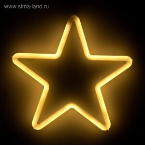 Светодиодная фигура «Звезда» 28 см, пластик, 220 В, свечение тёплое белое
