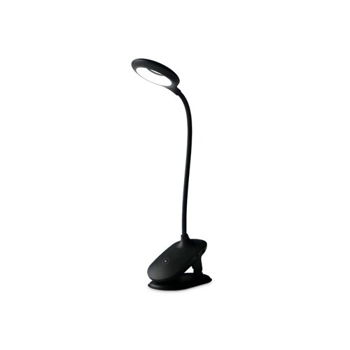 Светодиодная настольная лампа с прищепкой, гибкой ножкой и аккумуляторной батареей Ambrella light, Desk, DE703, LED, 6 Вт, 200Lum, 3000-6000К, цвет чёрный