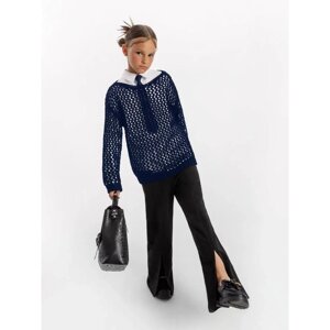 Свитер для девочки KNIT Trend, рост 146 см, цвет синий