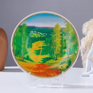 Тарелка декоративная «Летний лес», настенная, D = 19,5 см