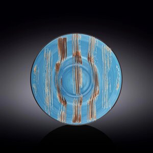 Тарелка глубокая Wilmax England Scratch, d=25.5 см, 1.5 л, цвет голубой