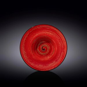 Тарелка глубокая Wilmax England Spiral, d=22.5 см, 1.1 л, цвет красный