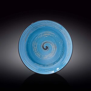 Тарелка глубокая Wilmax England Spiral, d=25.5 см, 350 мл, цвет голубой