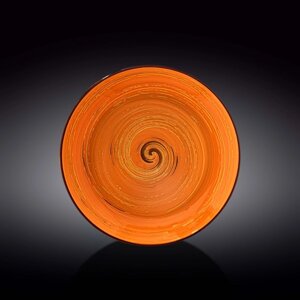 Тарелка глубокая Wilmax England Spiral, d=25.5 см, 350 мл, цвет оранжевый