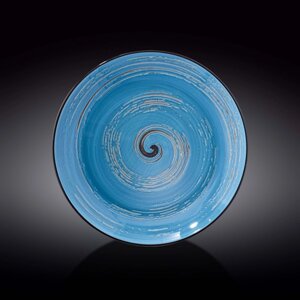 Тарелка глубокая Wilmax England Spiral, d=28.5 см, 500 мл, цвет голубой