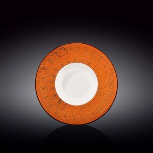 Тарелка глубокая Wilmax England Splach, d=22.5 см, 1.1 л, цвет оранжевый