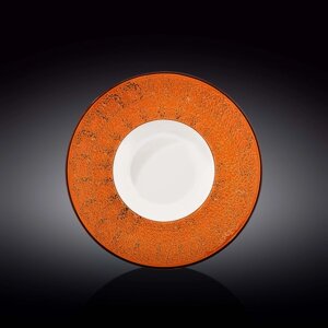 Тарелка глубокая Wilmax England Splach, d=25.5 см, 1.5 л, цвет оранжевый