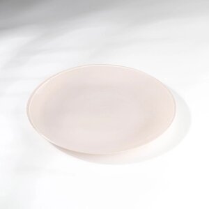 Тарелка «Капучино», стеклянная, d=21 см, цвет серый