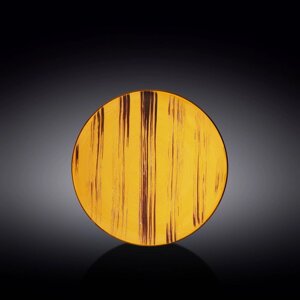 Тарелка круглая Wilmax England Scratch, d=20.5 см, цвет жёлтый