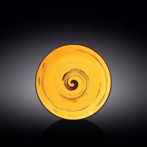 Тарелка круглая Wilmax England Spiral, d=20 см, цвет жёлтый