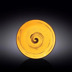 Тарелка круглая Wilmax England Spiral, d=23 см, цвет жёлтый