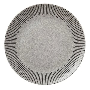 Тарелка обеденная Home queen «Нуар», d=26.6 см, цвет серый