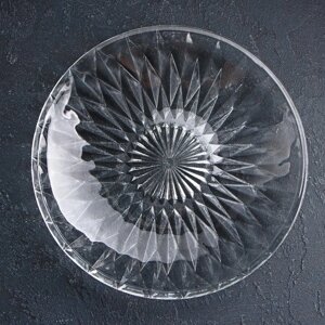 Тарелка стеклянная обеденная Доляна «Лацио», d=25 см