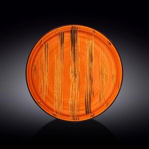Тарелка Wilmax England Scratch, d=28 см, цвет оранжевый