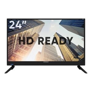 Телевизор soundmax SM-LED24M11, 24", 1366x768, DVB-T/T2/C, HDMI 1, USB 1, чёрный